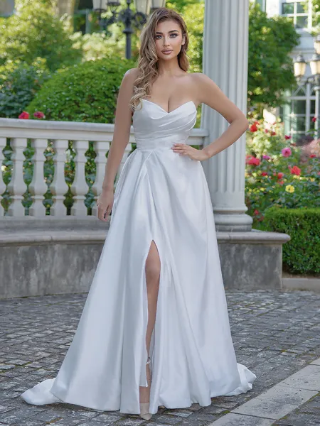 A-line/Princess Satin...