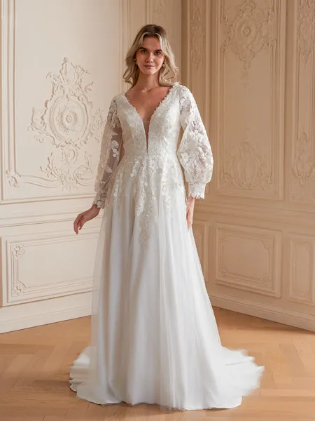 A-Line/Princess Tulle Lace...