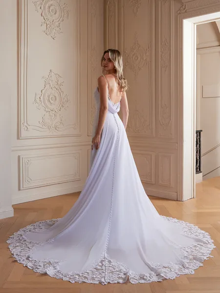 A-Line/Princess Chiffon...