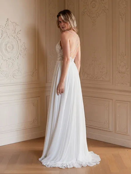 A-Line/Princess Chiffon...