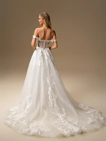 A-line Sweetheart Appliques...