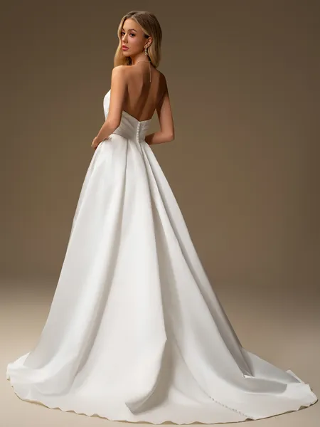 A-line Straight Pleated...