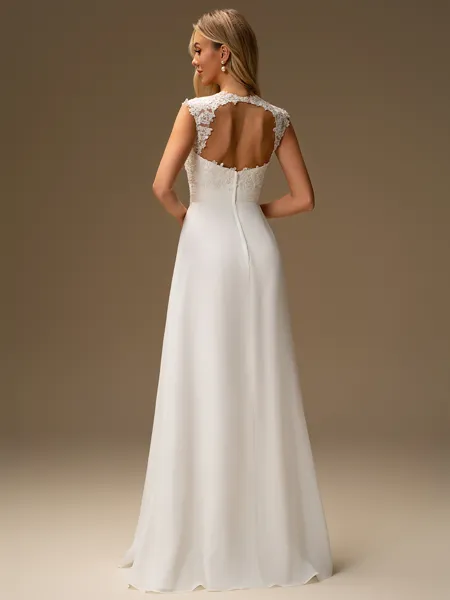 A-line Sweetheart Appliques...