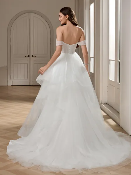 Ball-Gown Off-the-Shoulder...