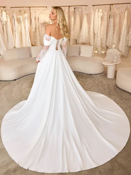 A-line Off-the-Shoulder...