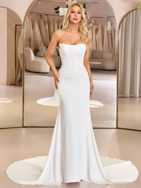 Sheath Straight Pleated...