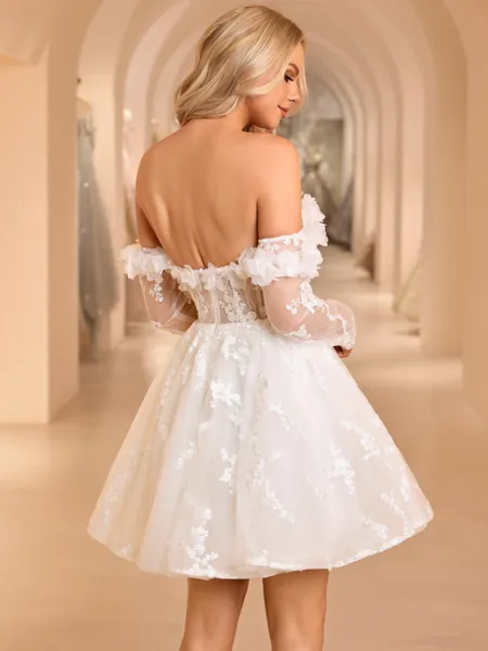 Ball-Gown Off-the-Shoulder...