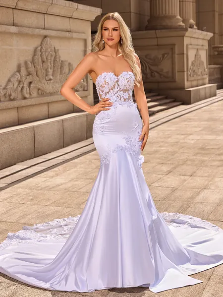 Sheath/Column Satin...