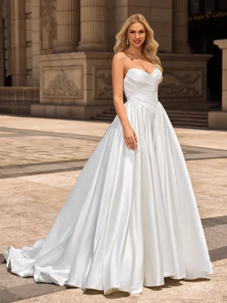 Ball Gown Satin Sweetheart...