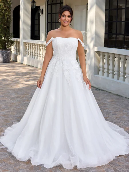 A-line Off-the-Shoulder...