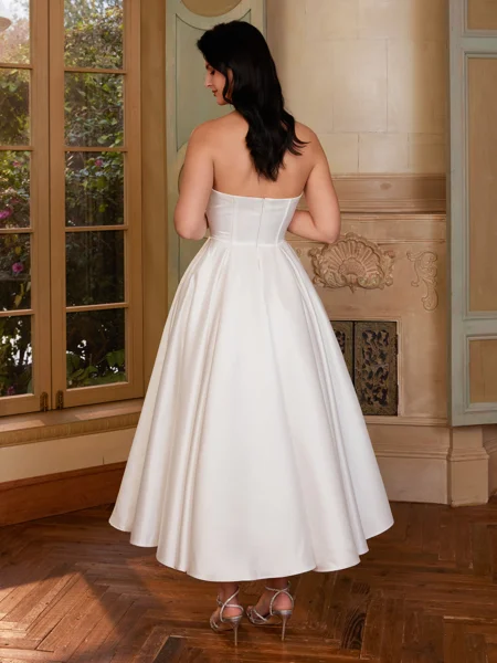 A-line Sweetheart Pleated...