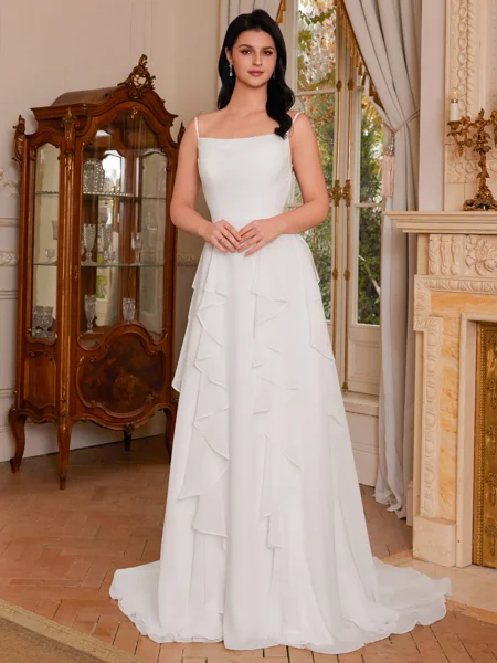 A-line Spaghetti Straps...