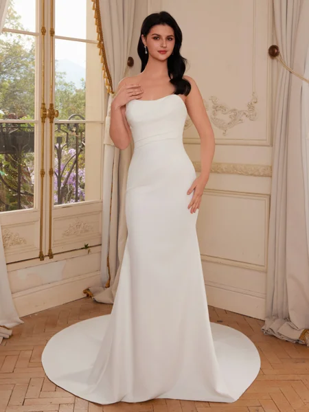 Sheath Straight Pleated...