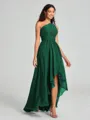 A-line/Princess One-Shoulder Asymmetrical Sleeveless Chiffon Bridesmaid Dress
