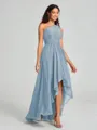 A-line/Princess One-Shoulder Asymmetrical Sleeveless Chiffon Bridesmaid Dress