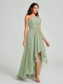 A-line/Princess One-Shoulder Asymmetrical Sleeveless Chiffon Bridesmaid Dress
