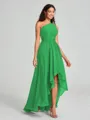 A-line/Princess One-Shoulder Asymmetrical Sleeveless Chiffon Bridesmaid Dress
