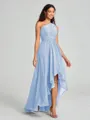 A-line/Princess One-Shoulder Asymmetrical Sleeveless Chiffon Bridesmaid Dress