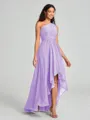 A-line/Princess One-Shoulder Asymmetrical Sleeveless Chiffon Bridesmaid Dress