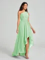 A-line/Princess One-Shoulder Asymmetrical Sleeveless Chiffon Bridesmaid Dress