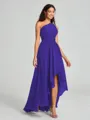 A-line/Princess One-Shoulder Asymmetrical Sleeveless Chiffon Bridesmaid Dress