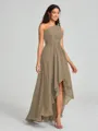 A-line/Princess One-Shoulder Asymmetrical Sleeveless Chiffon Bridesmaid Dress