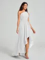 A-line/Princess One-Shoulder Asymmetrical Sleeveless Chiffon Bridesmaid Dress