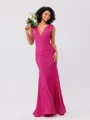A-Line/Princess Chiffon Applique Square Sleeveless Floor-Length Bridesmaid Dresses