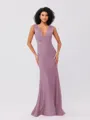 A-Line/Princess Chiffon Applique Square Sleeveless Floor-Length Bridesmaid Dresses
