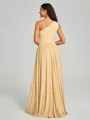 A-Line/Princess One-Shoulder Floor-Length Sleeveless Jersey Bridesmaid Dress
