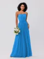 A-Line/Princess Chiffon Ruffles Strapless Sleeveless Floor-Length Bridesmaid Dresses