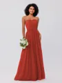 A-Line/Princess Chiffon Ruffles Strapless Sleeveless Floor-Length Bridesmaid Dresses