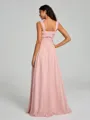 A-Line/Princess Straps Floor-Lengt Sleeveless Chiffon Bridesmaid Dress