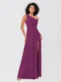 A-Line/Princess Jersey Ruffles One-Shoulder Sleeveless Floor-Length Bridesmaid Dresses