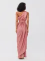 A-Line/Princess Charmeuse Ruffles One-Shoulder Sleeveless Ankle-Length Bridesmaid Dresses