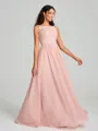 A-Line/Princess Square Floor-Length Sleeveless Chiffon Bridesmaid Dress