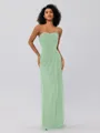 A-Line/Princess Chiffon Ruffles Sweetheart Sleeveless Floor-Length Bridesmaid Dresses