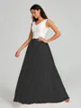 A-Line/Princess V-neck Floor-Length Sleeveless Tulle Bridesmaid Dress
