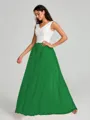 A-Line/Princess V-neck Floor-Length Sleeveless Tulle Bridesmaid Dress
