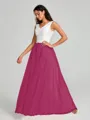 A-Line/Princess V-neck Floor-Length Sleeveless Tulle Bridesmaid Dress