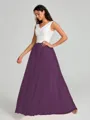 A-Line/Princess V-neck Floor-Length Sleeveless Tulle Bridesmaid Dress