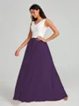 A-Line/Princess V-neck Floor-Length Sleeveless Tulle Bridesmaid Dress