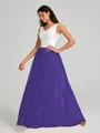 A-Line/Princess V-neck Floor-Length Sleeveless Tulle Bridesmaid Dress