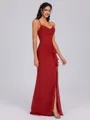 Sheath Cowl Ruffles Floor-Length Chiffon Bridesmaid Dress