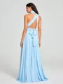 A-Line/Princess Halter Floor-Length Sleeveless Jersey Bridesmaid Dress