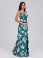 Sheath Spaghetti Straps Floor-Length Bridesmaid Dress