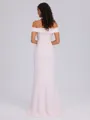 Sheath Off-the-Shoulder Floor-Length Stretch Crepe Bridesmaid Dress