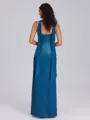 Sheath Spaghetti Straps Pleated Floor-Length Silk Like Satin Bridesmaid Dress