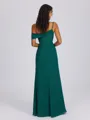 Sheath Pleated Floor-Length Chiffon Bridesmaid Dress