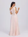 A-line Bow Floor-Length Chiffon Bridesmaid Dress